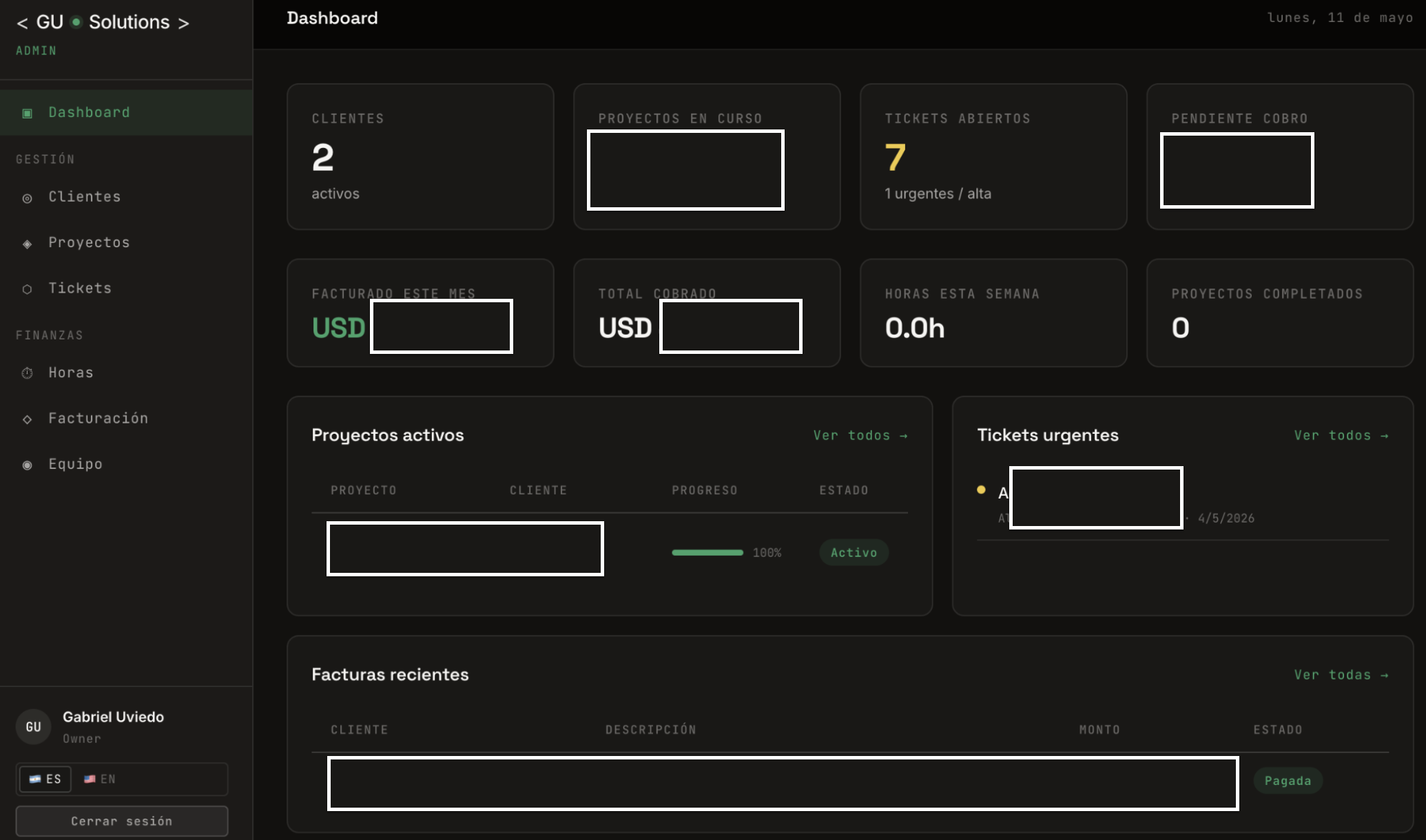 Operations dashboard